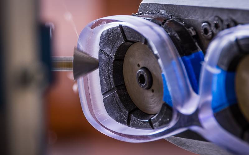 CNC machine for eyewear in action